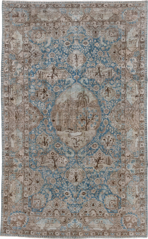 Antique Tabriz Area Rug (6' x 9')